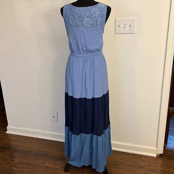 New Directions Color Block Sleeveless V-Neck Maxi, Sz. M. - Picture 5 of 11